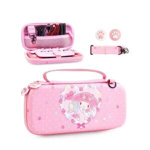 HYPERCASE Pink Carrying Case for Nintendo Switch Lite, Shockproof Switch Girls